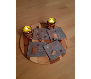 Stickdserie - ITH Mug Rugs Herbst